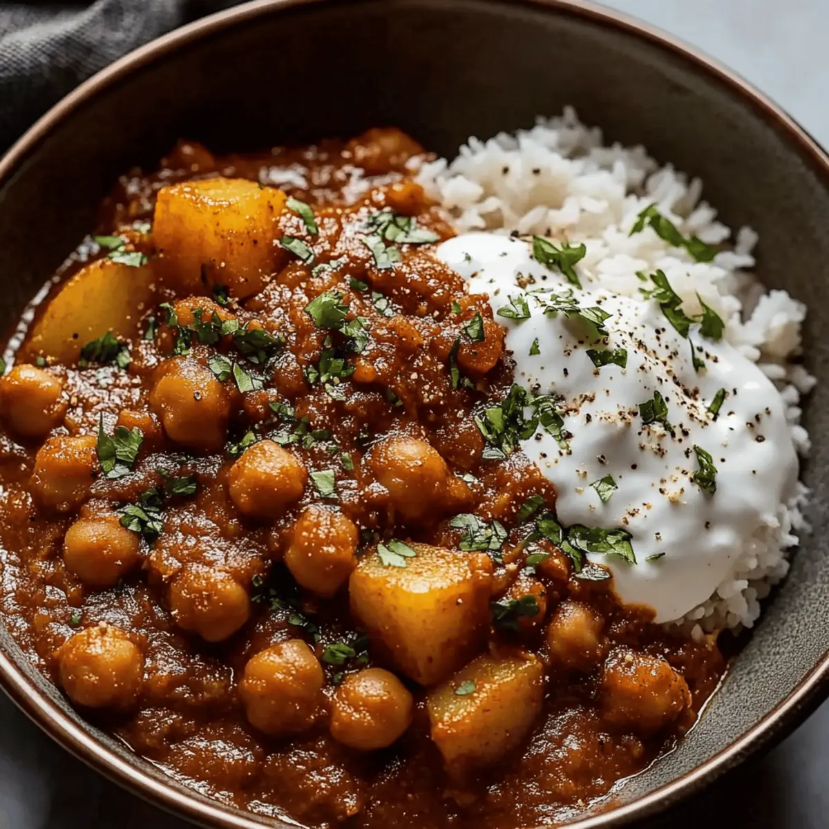 Chickpea Curry with Potatoes