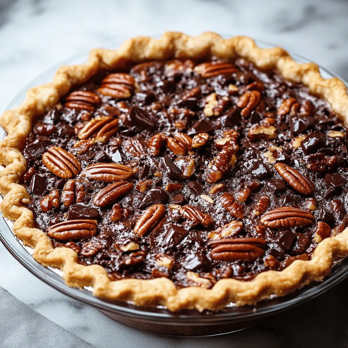 Dark Chocolate Pecan Pie