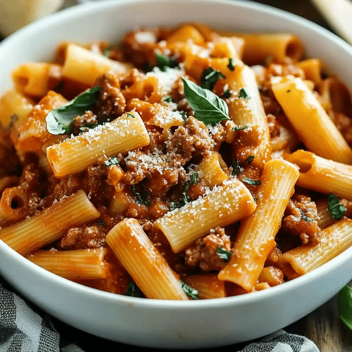 Spicy Sausage Rigatoni