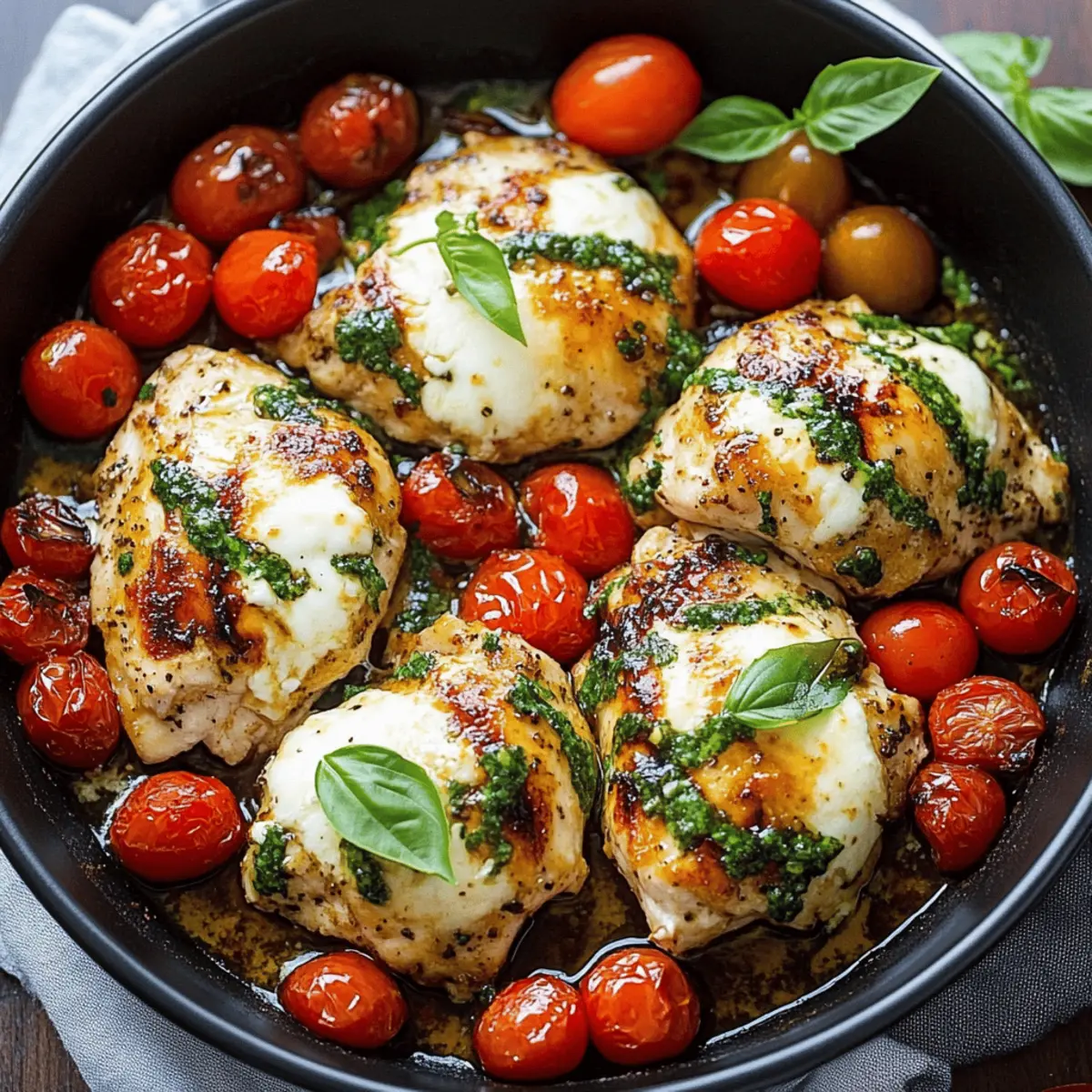 Balsamic Chicken with Tomatoes and Mozzarella