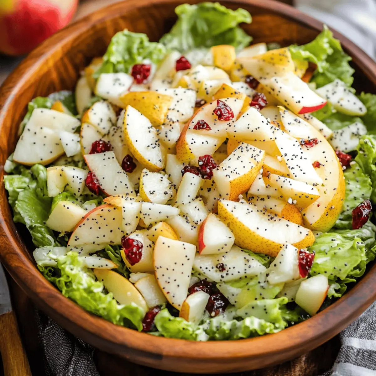 Pear and Apple Salad with Poppy Seed Dressing