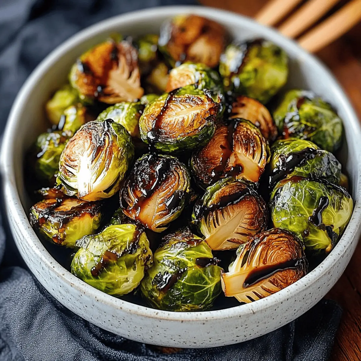 Roasted Brussels Sprouts with Balsamic, Maple, and Garlic