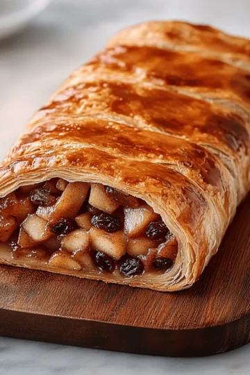 Apple Strudel with Cinnamon and Raisins