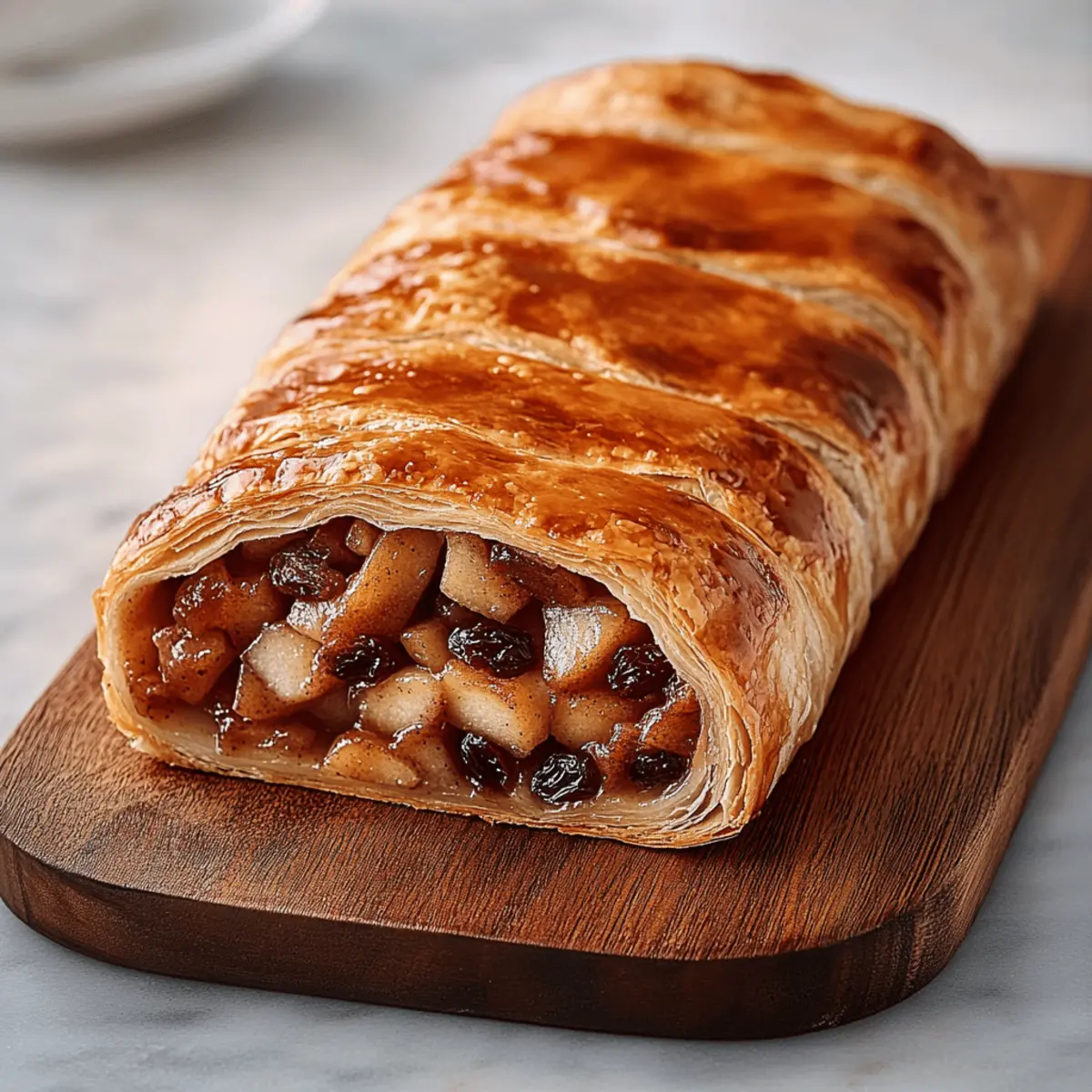 Apple Strudel with Cinnamon and Raisins