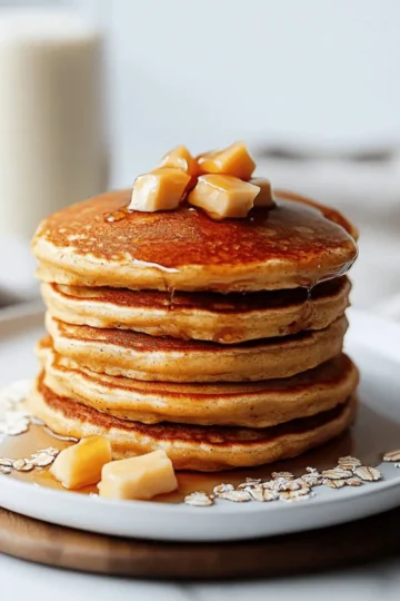 Blender Oatmeal Pumpkin Pancakes