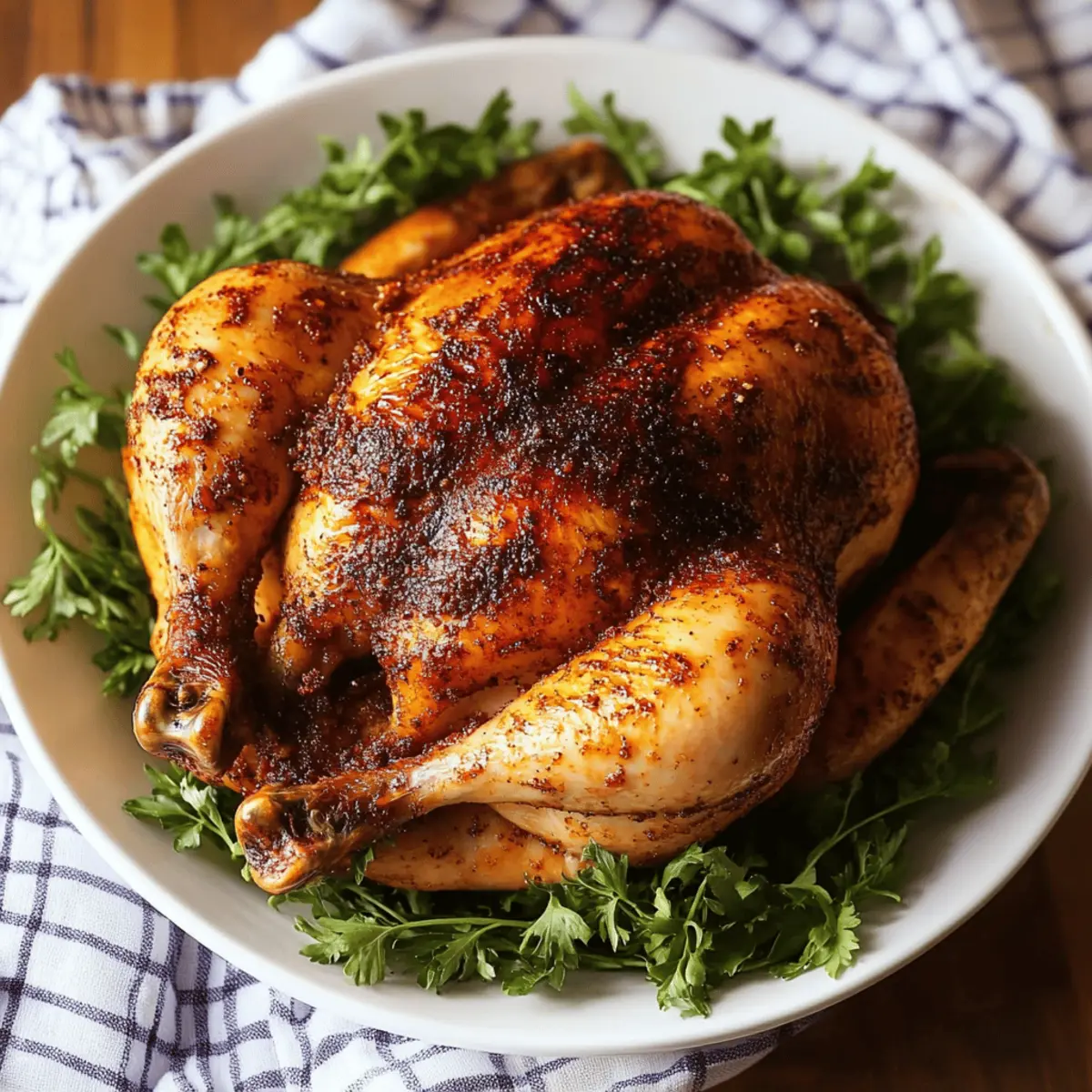 Crock-Pot Whole Chicken with a Brown Sugar and Spice Rub