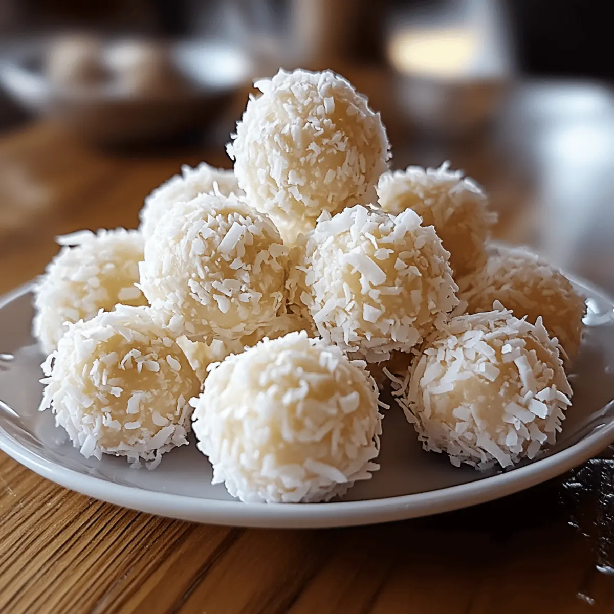 No Bake Cream Cheese Coconut Snowballs