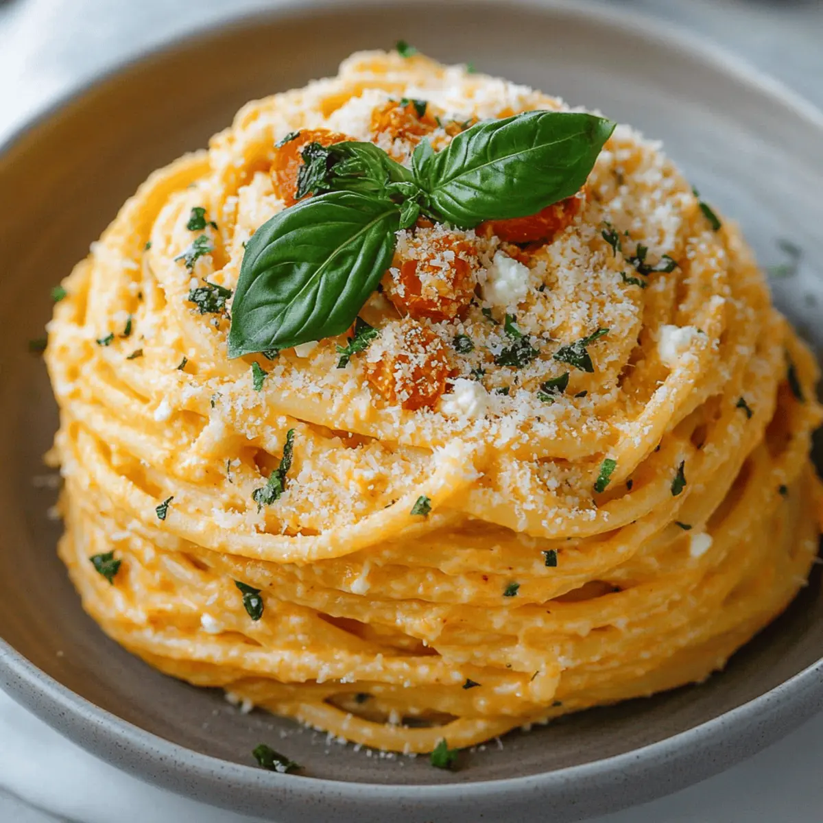 Roasted Tomato and Garlic Ricotta Pasta