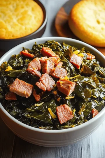 Slow Cooker Collard Greens with Smoked Turkey