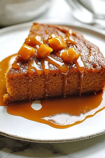 Slow Cooker Sticky Caramel Pumpkin Cake