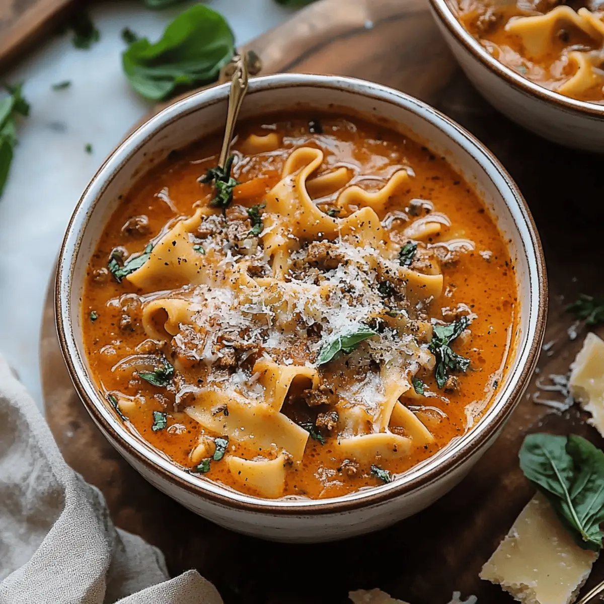 Spicy Lasagna Soup