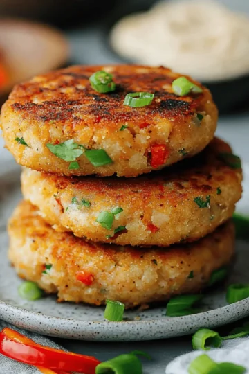 Sriracha Tuna Cakes with Spicy Tartar Sauce