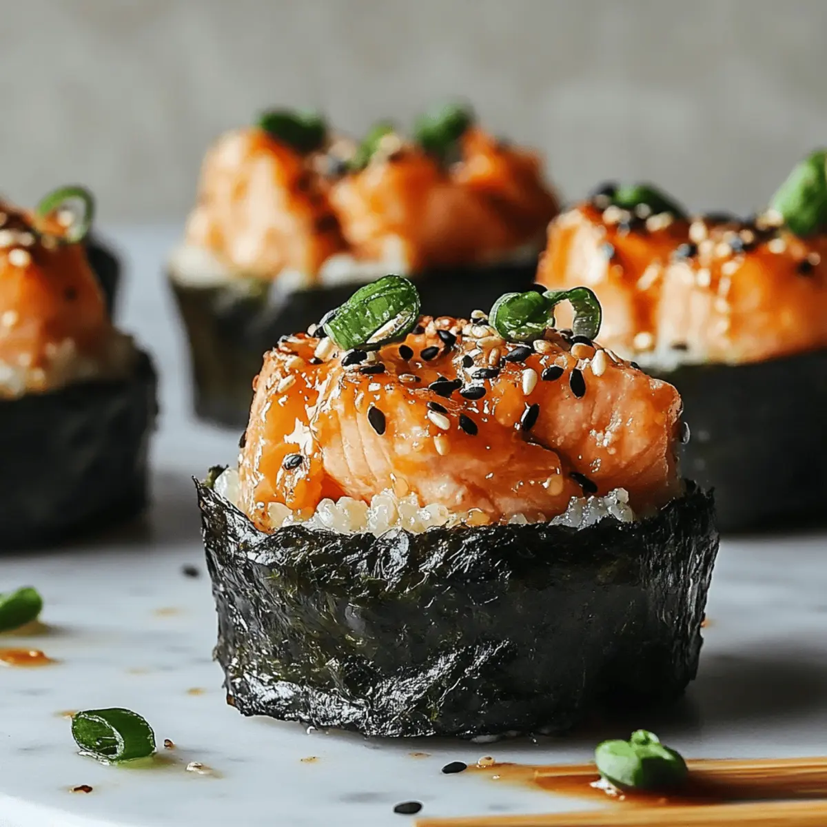 Baked Salmon Sushi Cups