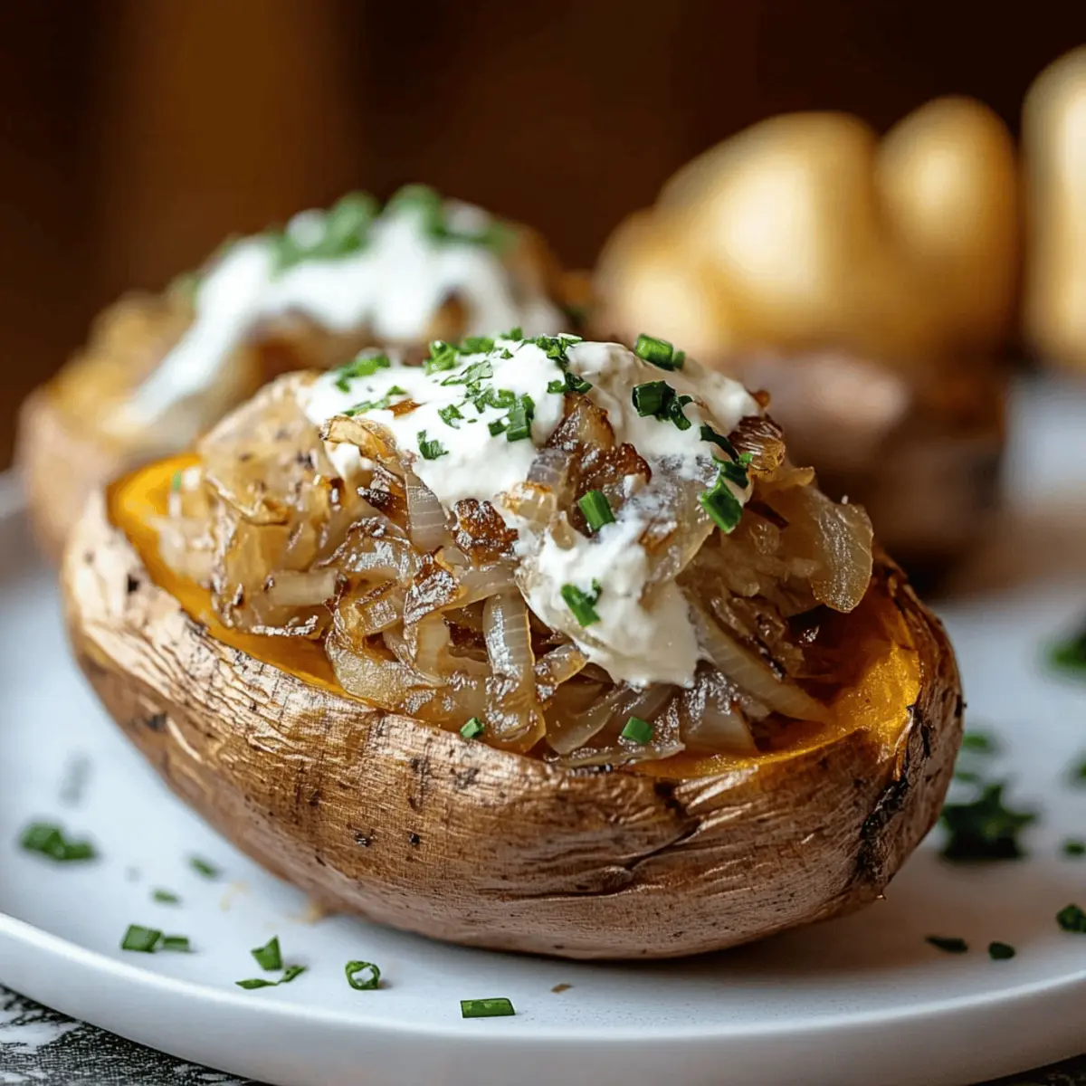 French Onion Stuffed Sweet Potatoes