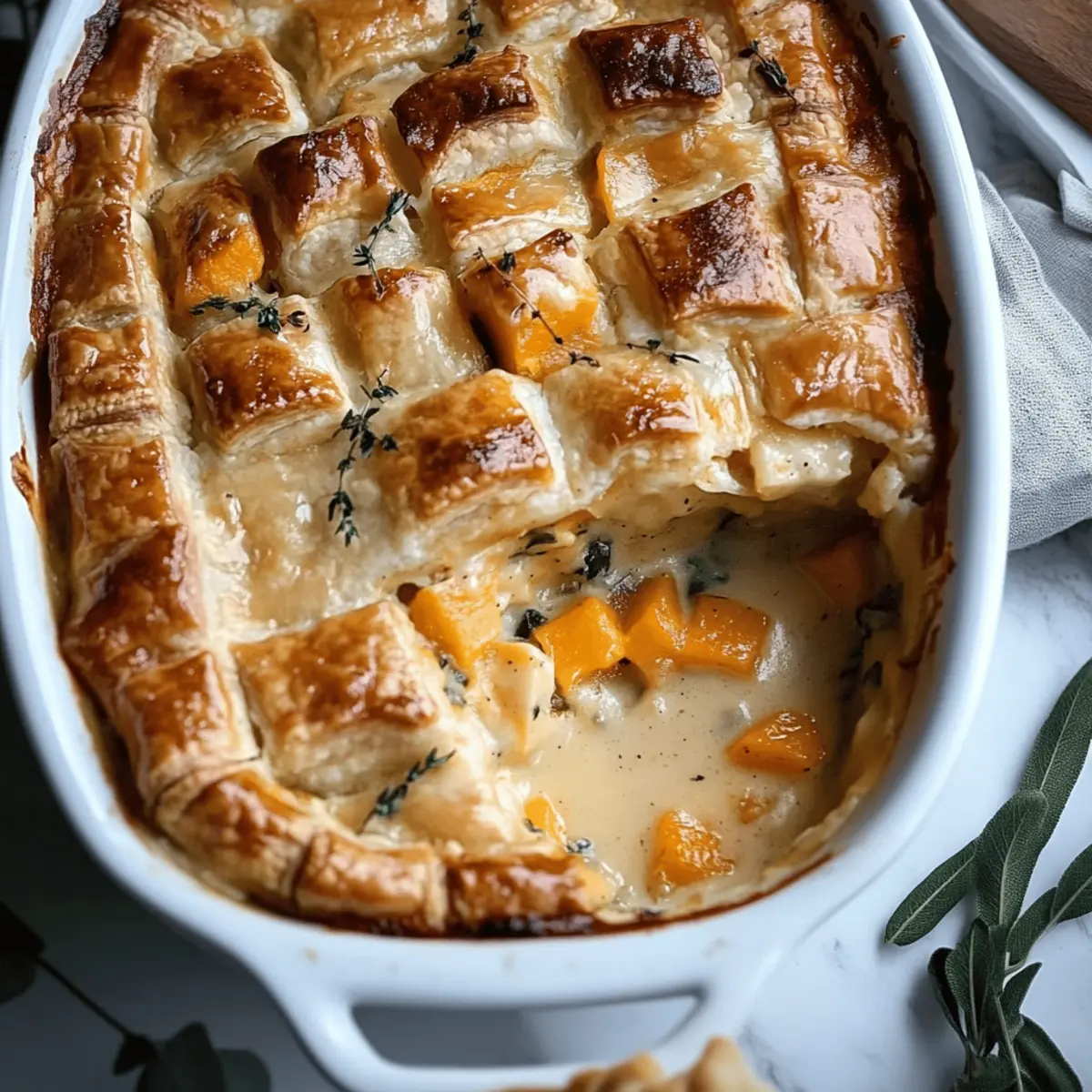 Loaded Butternut Squash Pot Pie