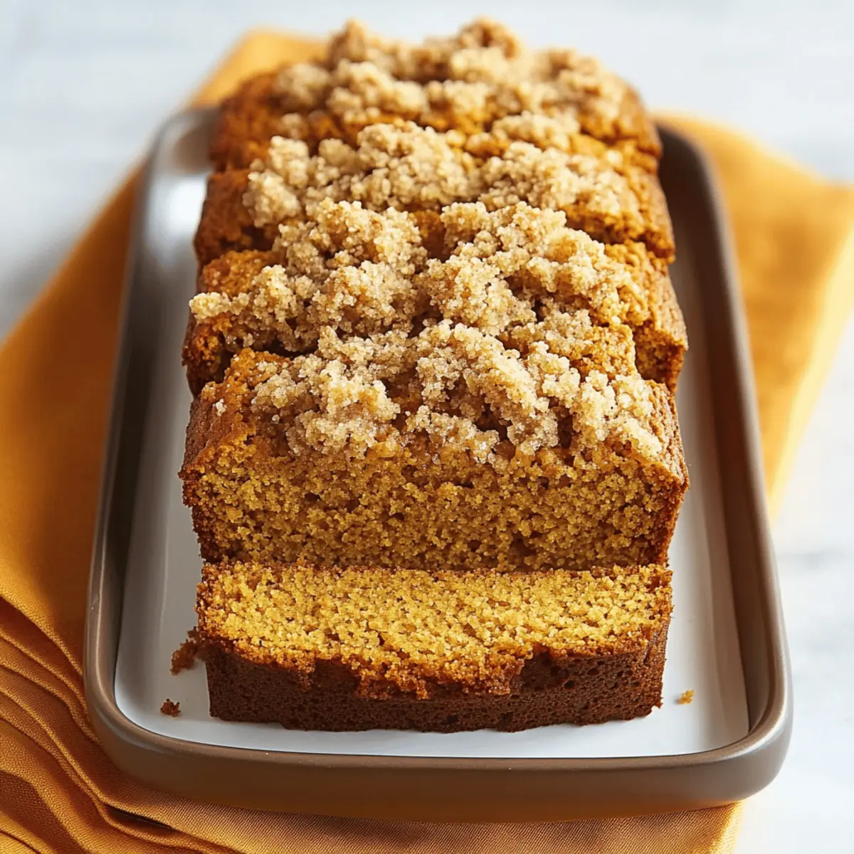 Pumpkin Bread with Streusel Topping