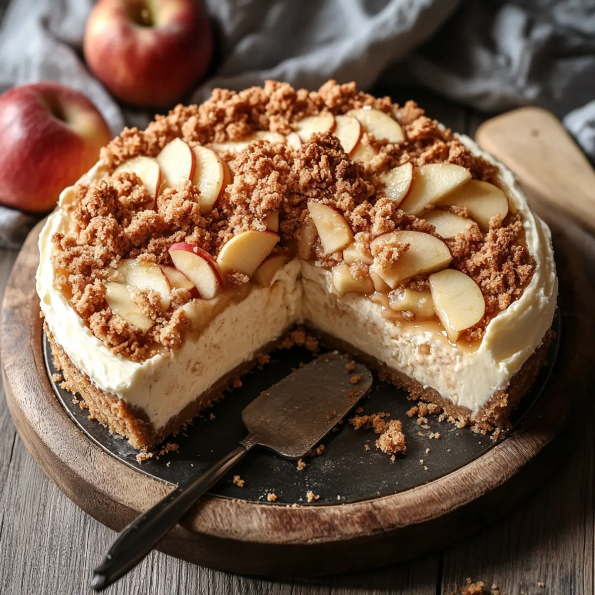 Apple Crumble Cheesecake