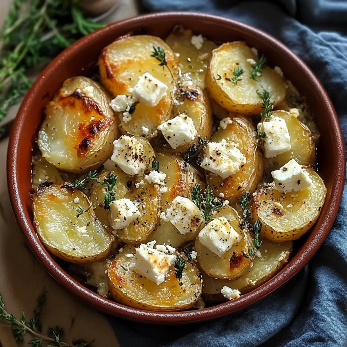 Baked Feta Potatoes