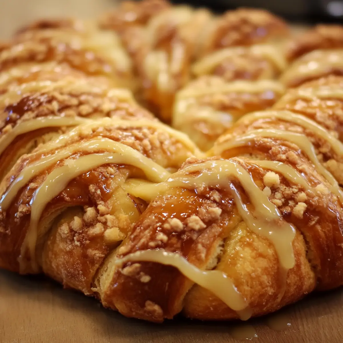 Caramel Apple Cream Cheese Danish Braid