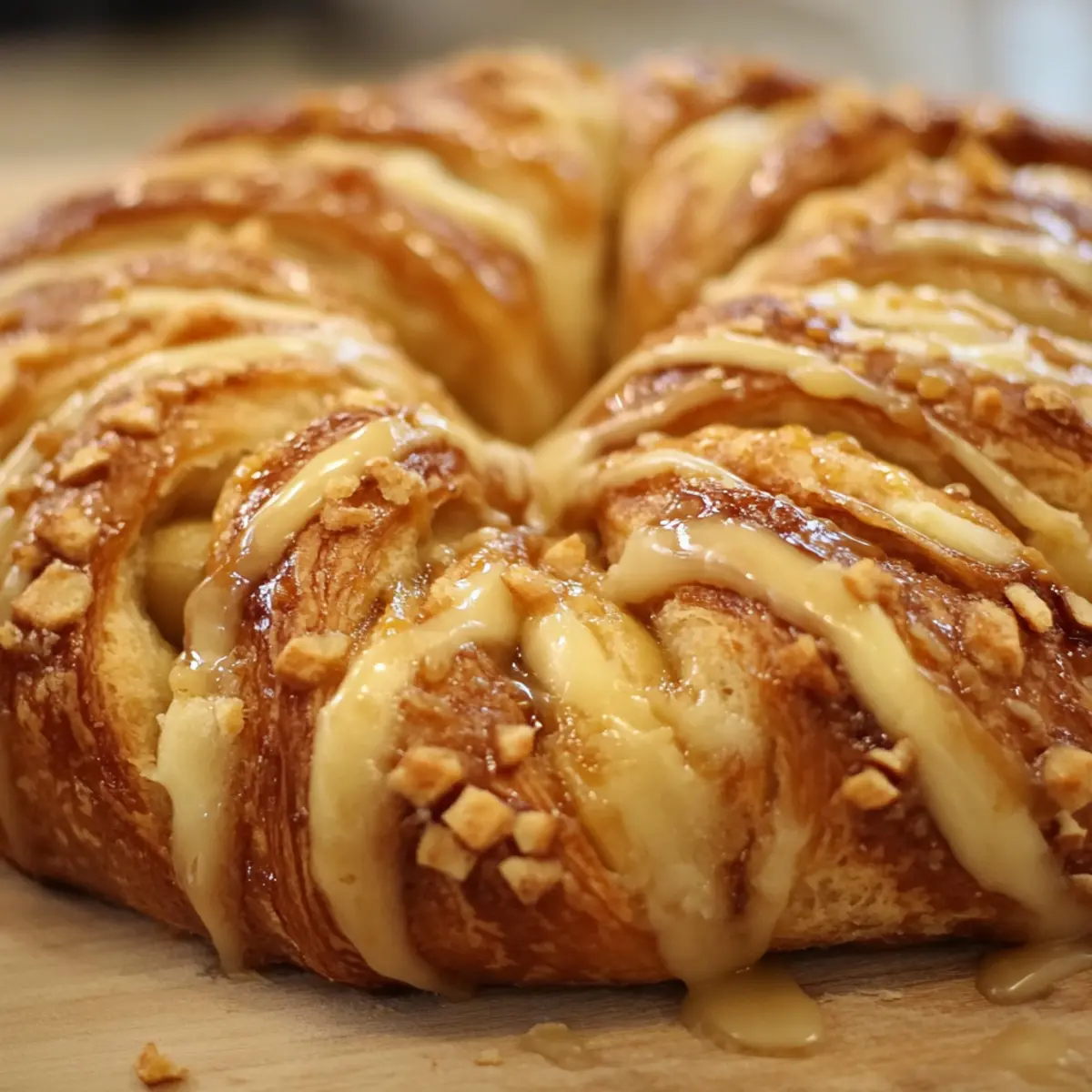 Caramel Apple Cream Cheese Danish Braid