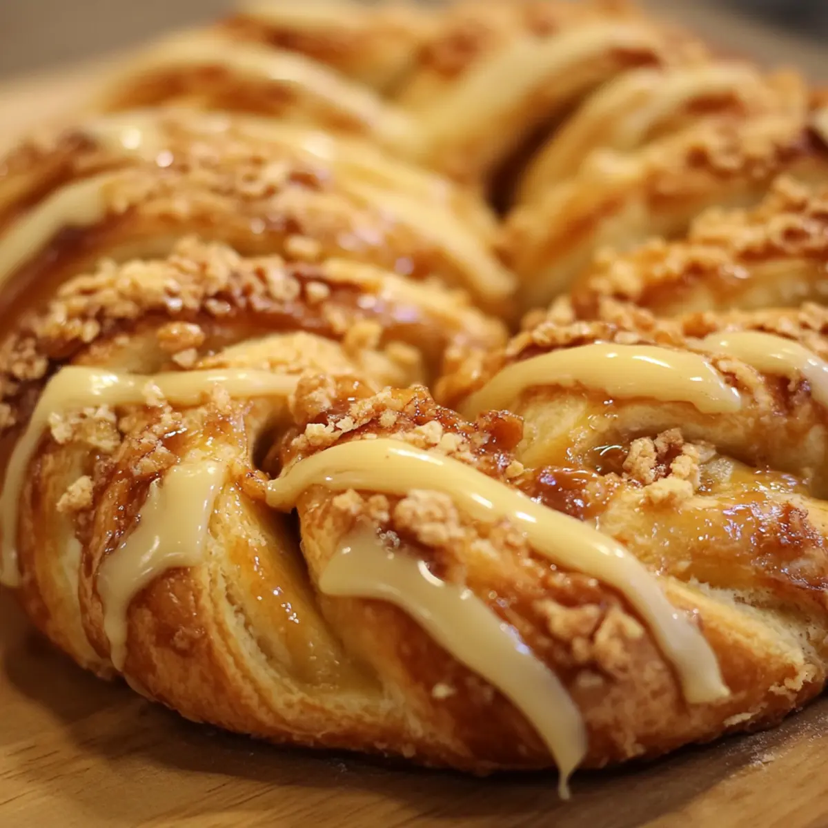 Caramel Apple Cream Cheese Danish Braid