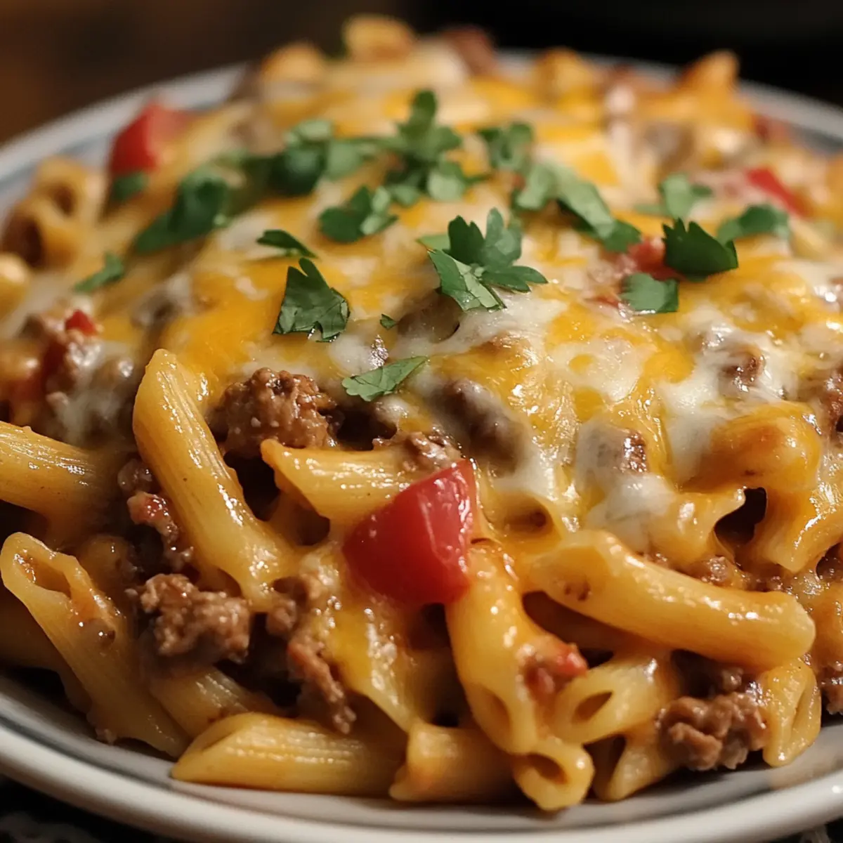 Cheesy Queso Taco Pasta