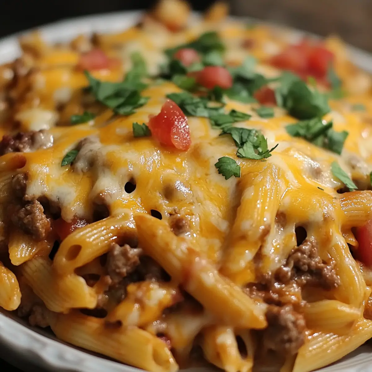 Cheesy Queso Taco Pasta