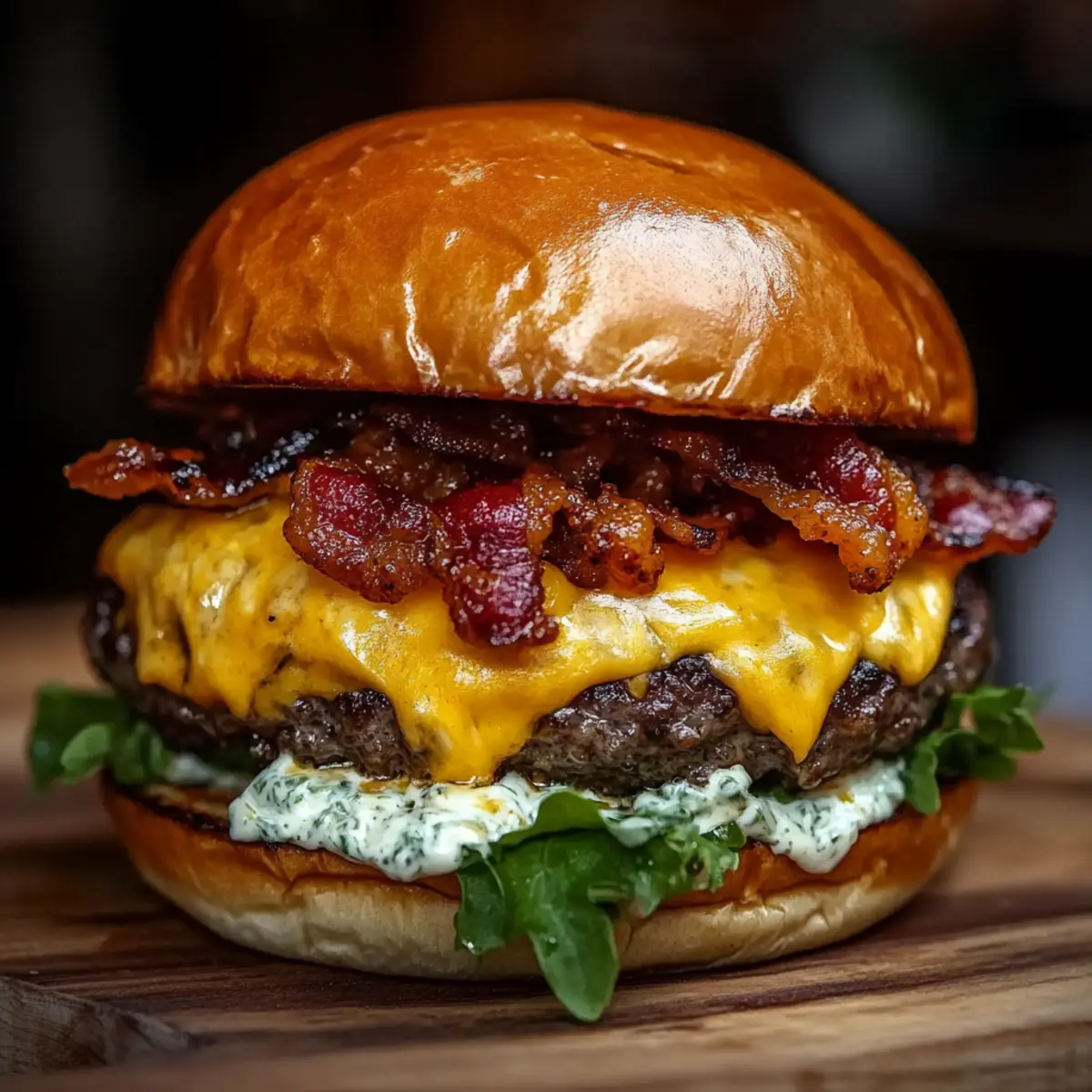 Crack Burgers – Juicy Ranch Bacon Cheeseburgers with Cheddar