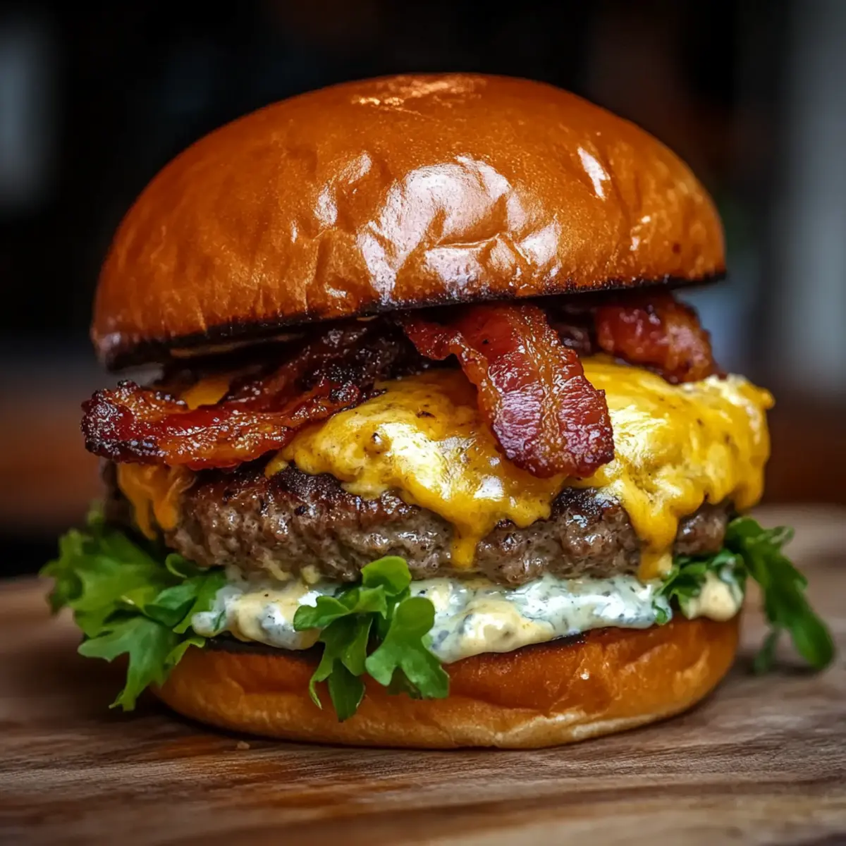 Crack Burgers – Juicy Ranch Bacon Cheeseburgers with Cheddar