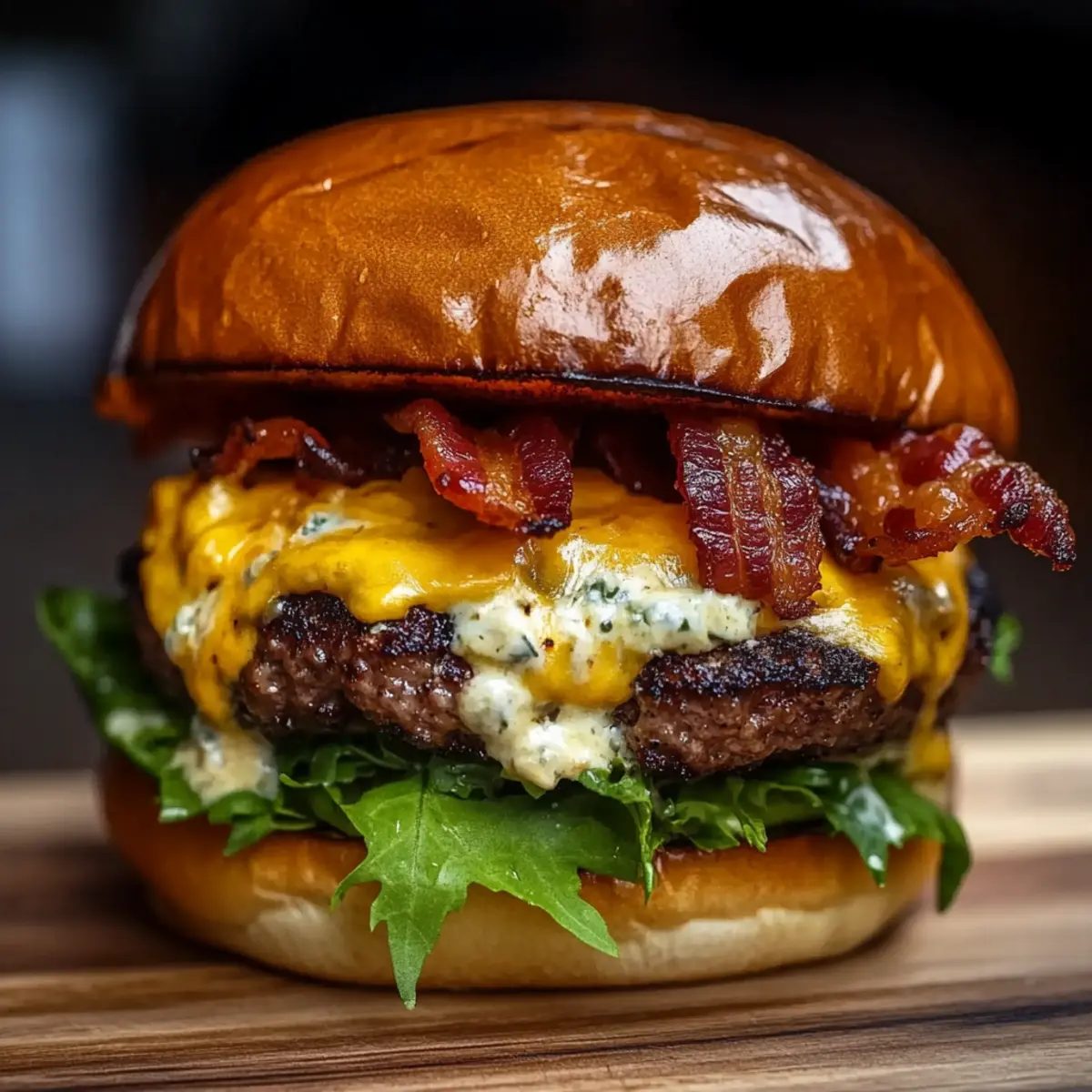 Crack Burgers – Juicy Ranch Bacon Cheeseburgers with Cheddar