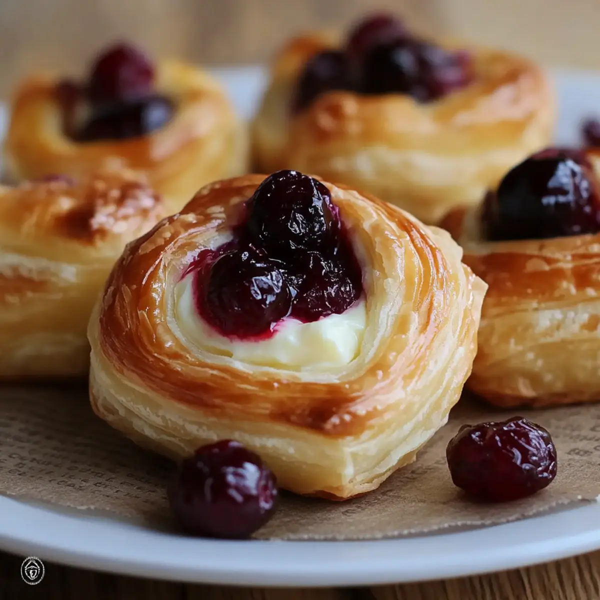 Cranberry Cream Cheese Puff Pastry Bites