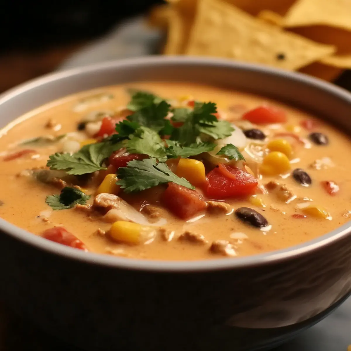 High Protein Creamy Taco Soup