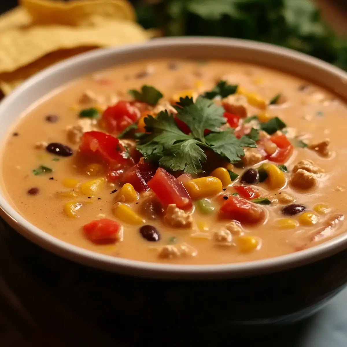 High Protein Creamy Taco Soup