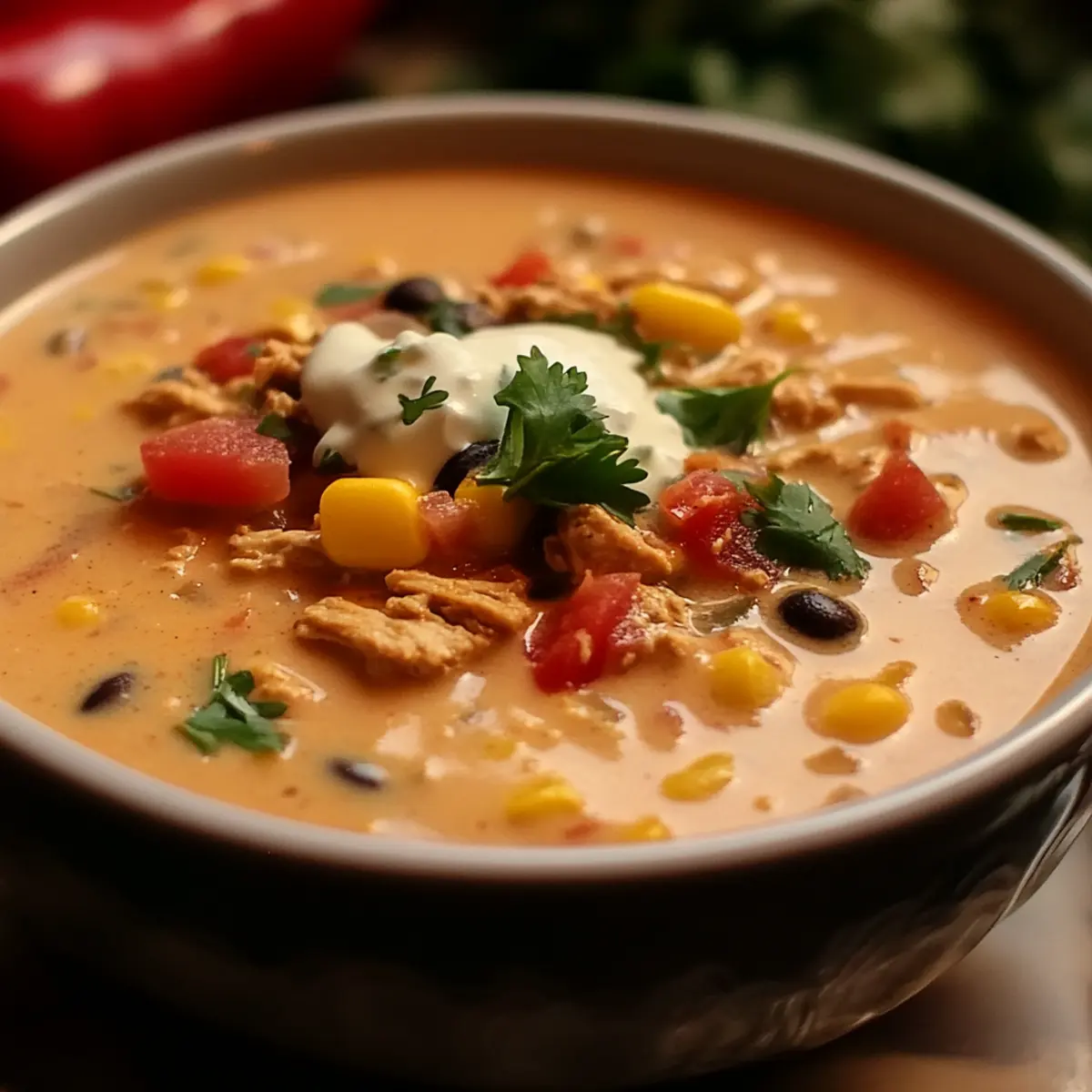 High Protein Creamy Taco Soup