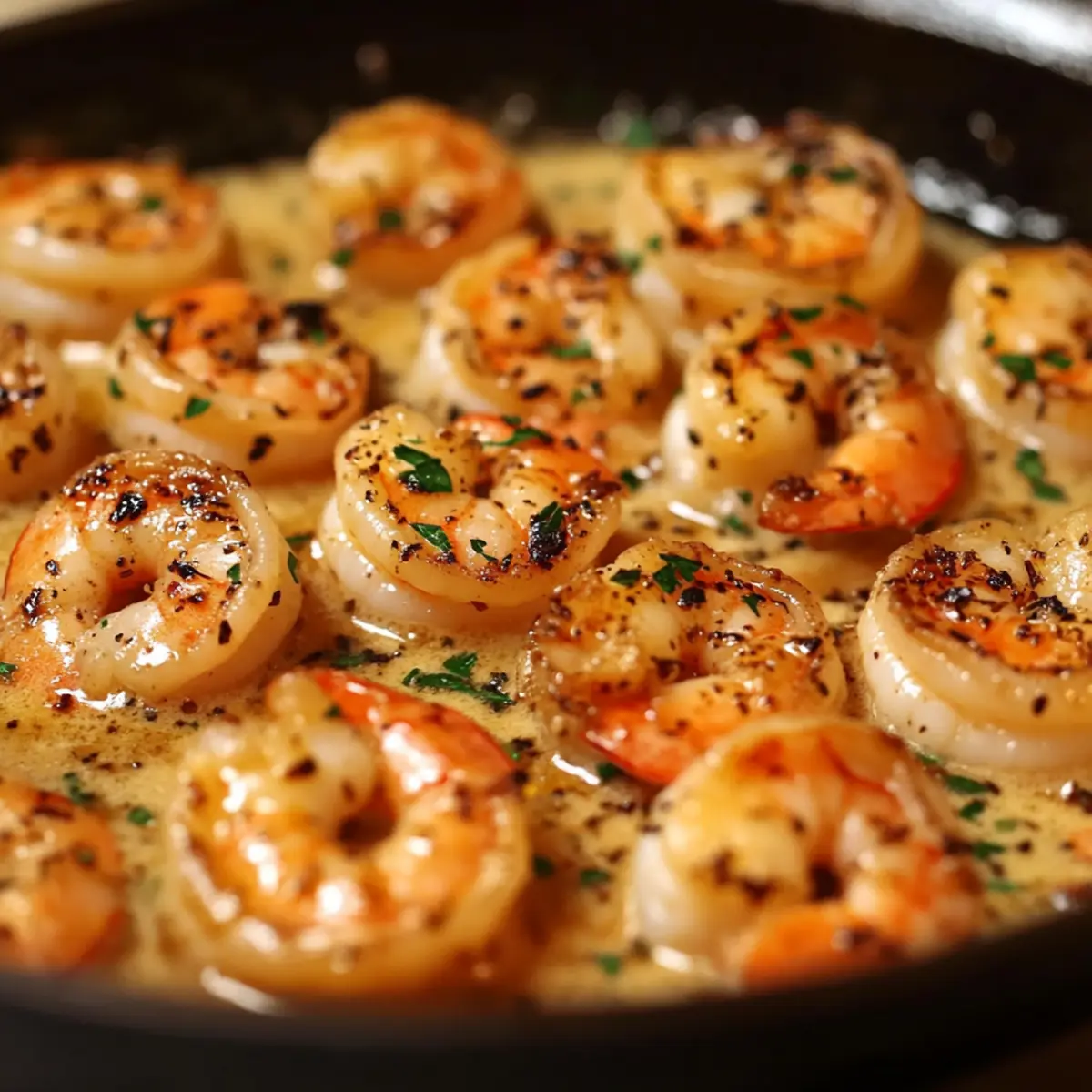 Honey Garlic Butter Shrimp Skillet