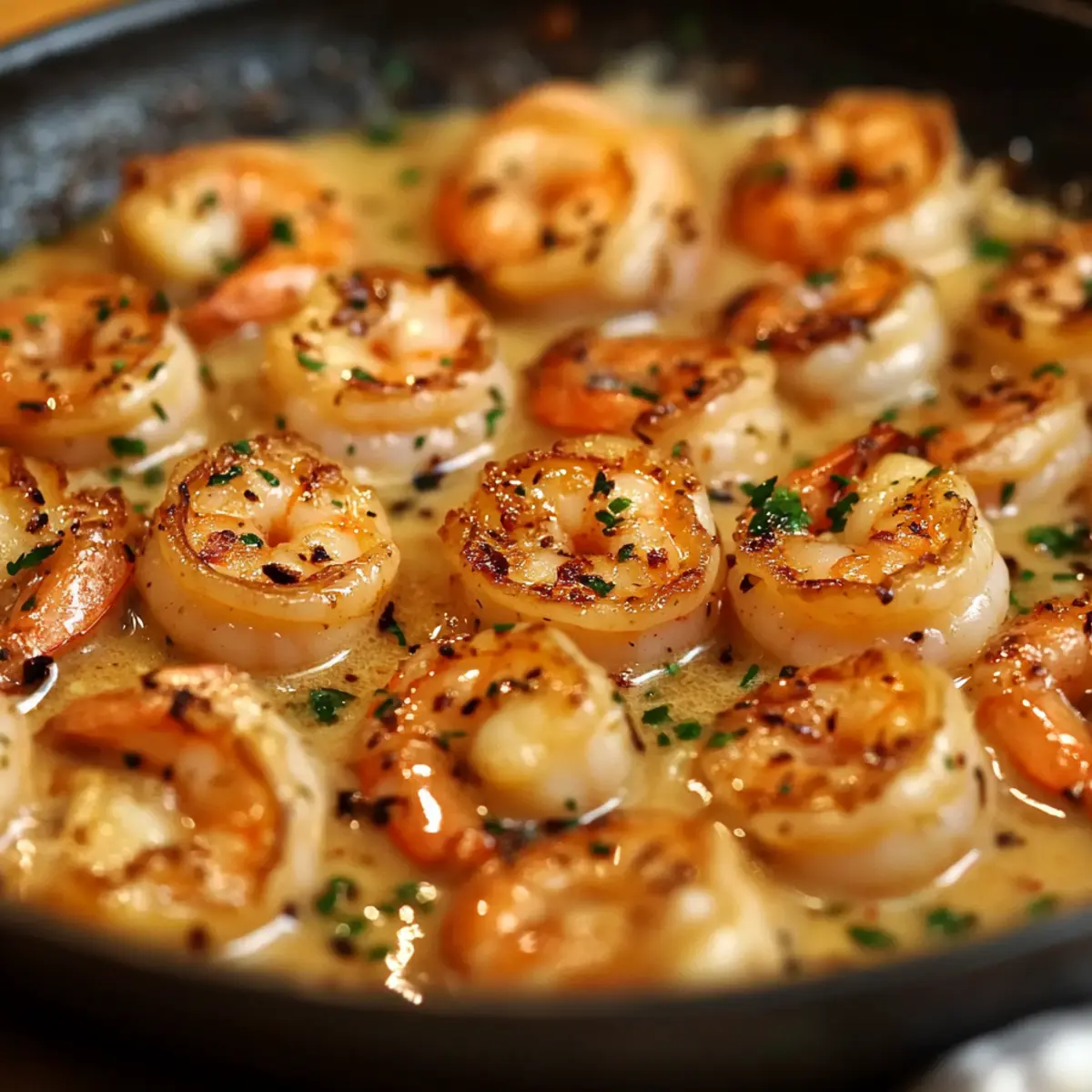 Honey Garlic Butter Shrimp Skillet