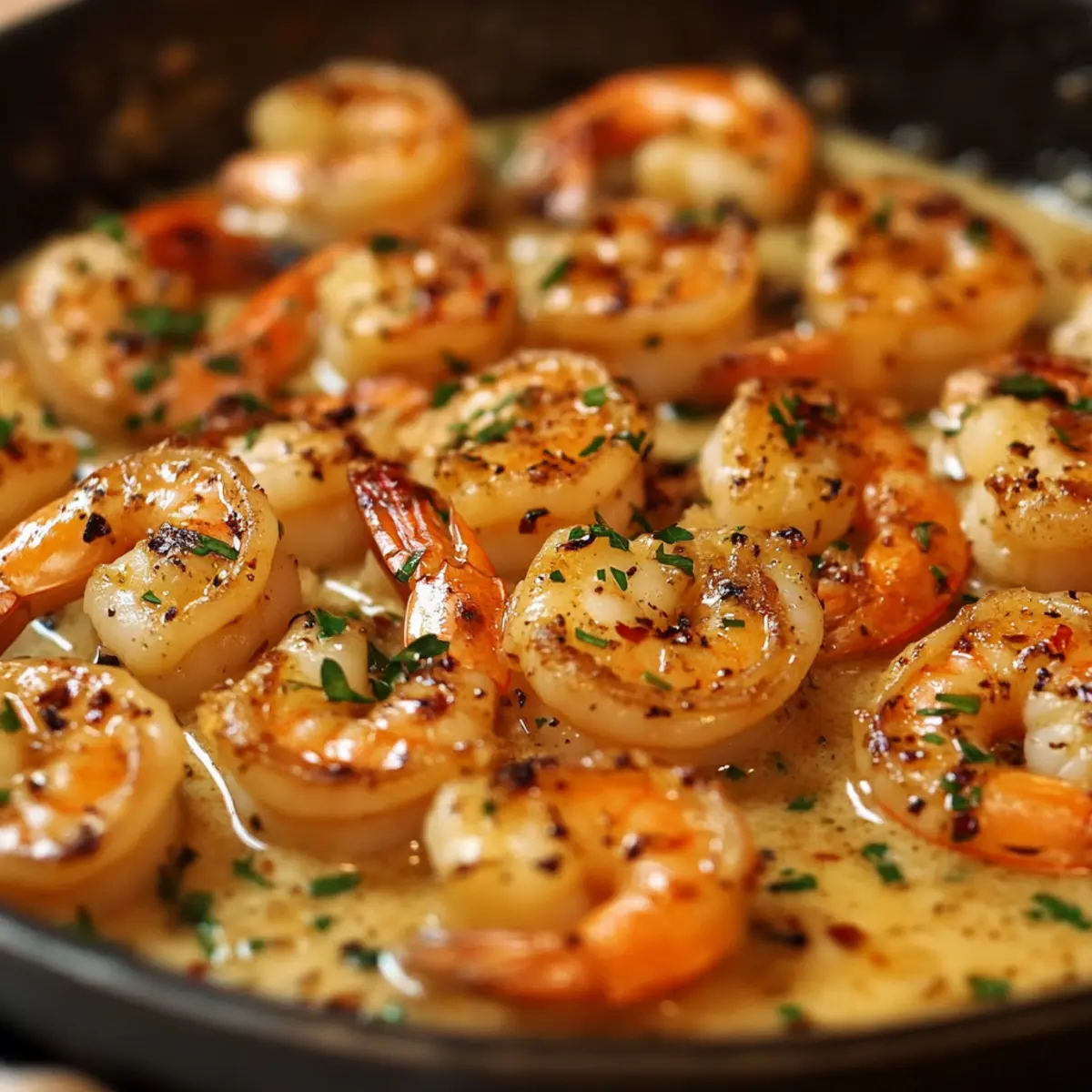 Honey Garlic Butter Shrimp Skillet