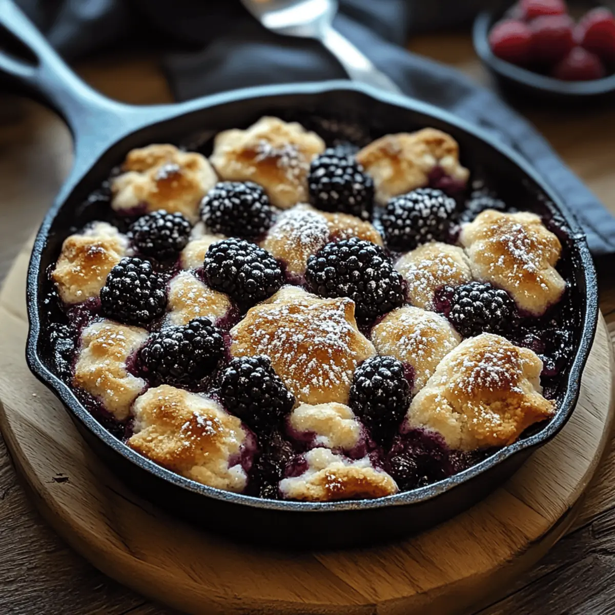 Skillet Blackberry Cobbler