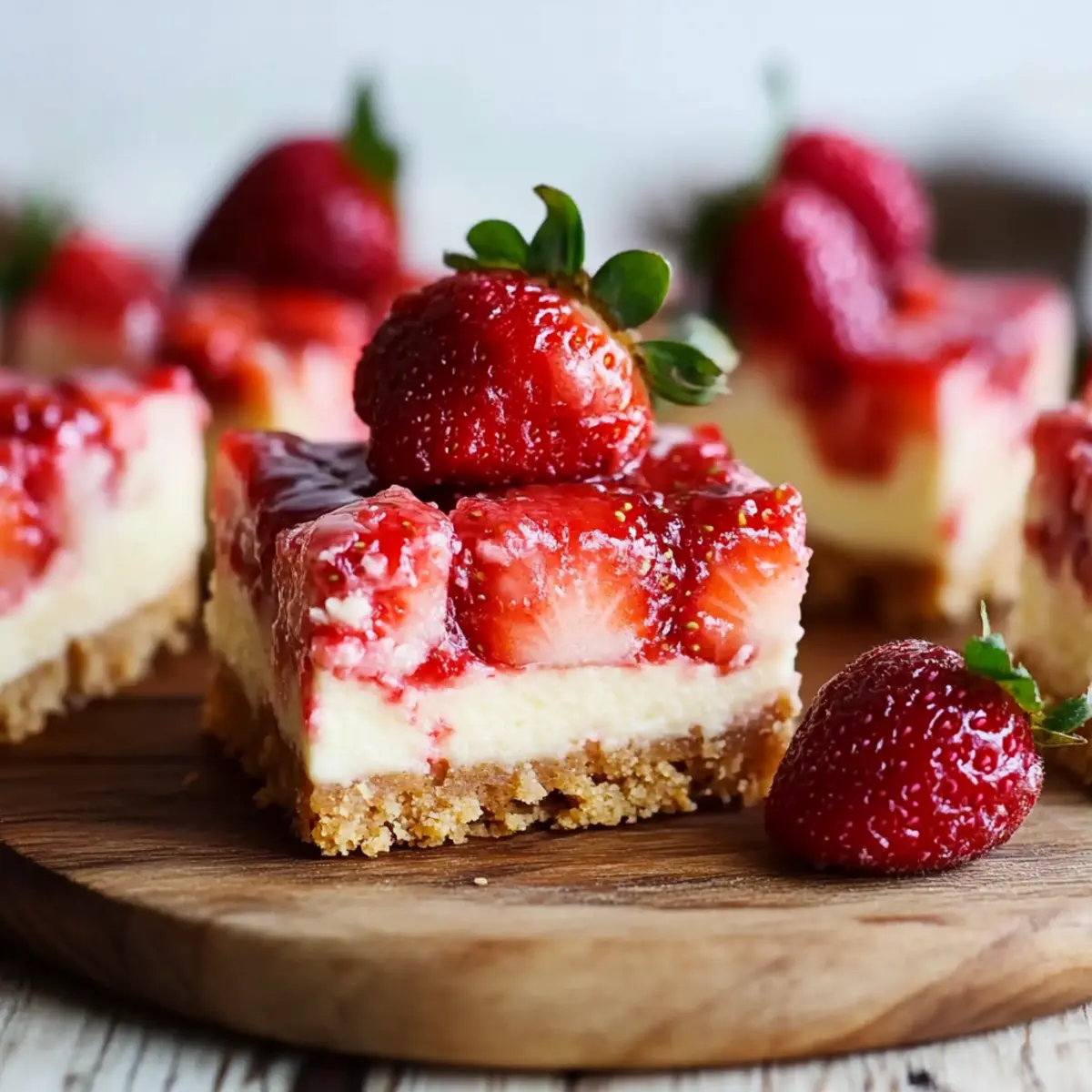 Strawberry Shortcake Cheesecake Bars
